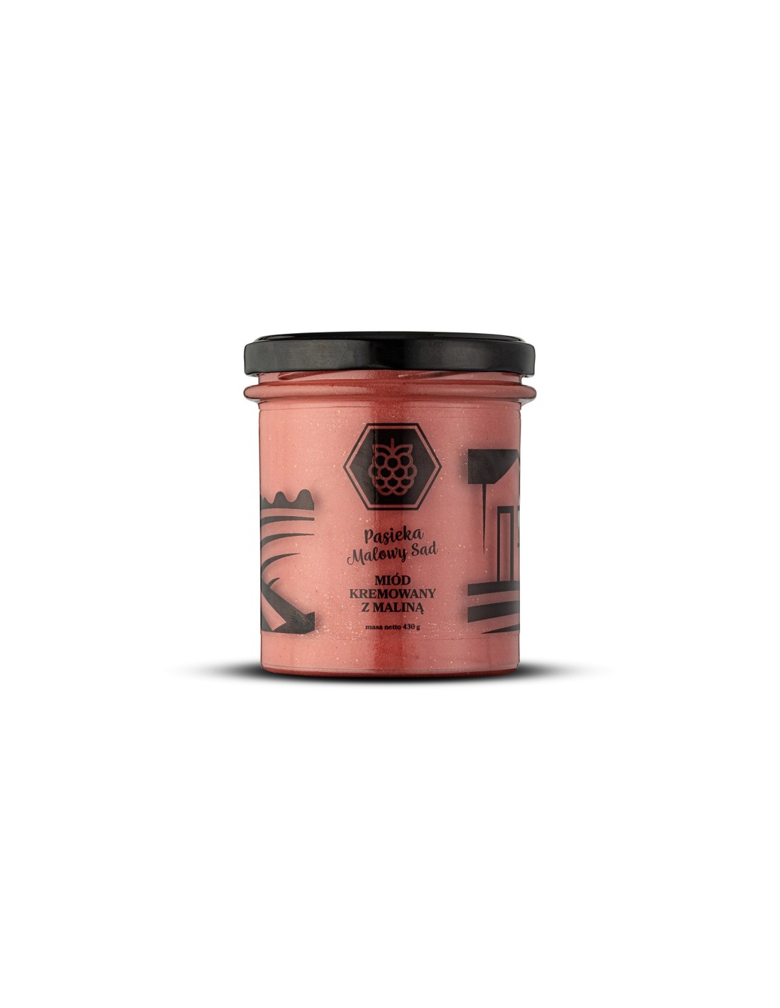 Miód kremowy z maliną 430g